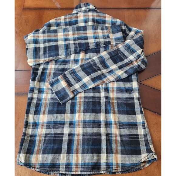 Burnside Flannel Long Sleeve Button Down Plaid Men Shirt Size S - Picture 13 of 13